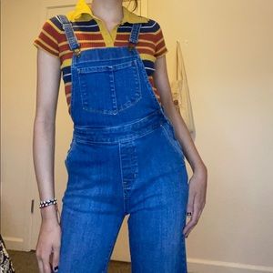 Pacsun 70s denim flared overalls